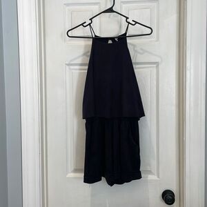 Tyche black flounce romper SZ medium